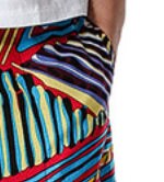 Men's Bohemian Lucid Lines Print Harem Baggy Genie Yoga Drop Crotch Pants Joggers Sweatpants Trousers