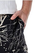 Men's Bohemian Forest Print Harem Baggy Genie Yoga Drop Crotch Pants Joggers Sweatpants Trousers