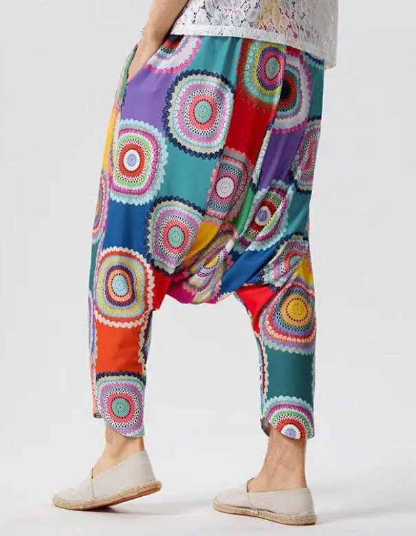 Harem Pants Hippie Pants Yoga Pants Tie Dye Loose Yoga Genie Gypsy Ladies  Baggy Cotton Colourful Summer Festival Boho Plus Size | Wish