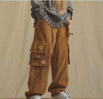 Retro Corduroy Pants Trousers