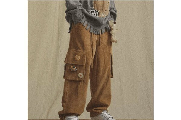 Retro Corduroy Pants Trousers