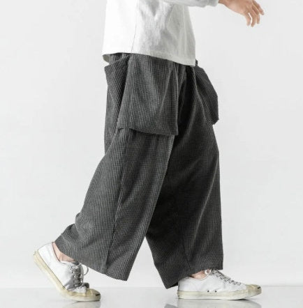 Bohemian Gent Kimono Harem Japanese Hakama Style Layered Trouser Pants