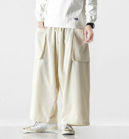 Bohemian Gent Kimono Harem Japanese Hakama Style Layered Trouser Pants