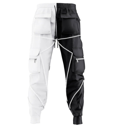 Bohemian Gents Reflective Strip Cargo Tech-wear Loose Fitting Pants