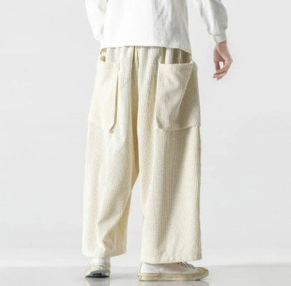 Bohemian Gent Kimono Harem Japanese Hakama Style Layered Trouser Pants