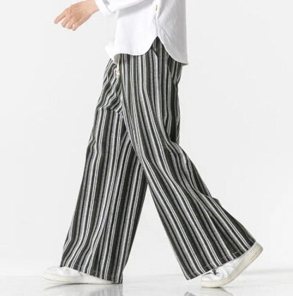 Bohemian Gent Kimono Harem Japanese Hakama Style Layered Trouser Pants